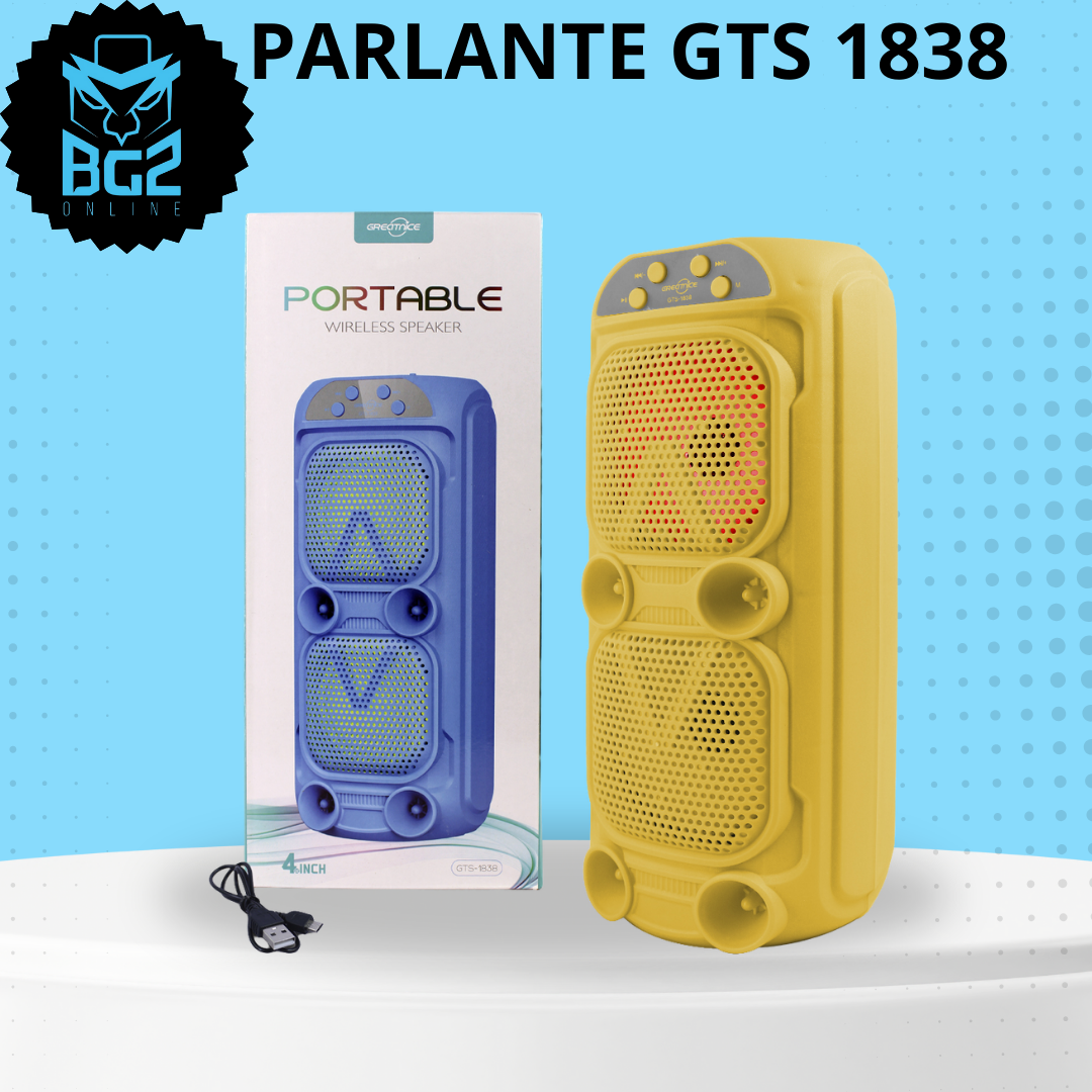 PARLANTE GTS 1838 LUZ LED